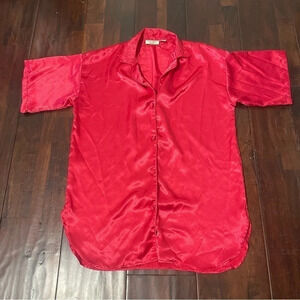 Vintage Victoria Secret Red Night‎ Gown Gold Label